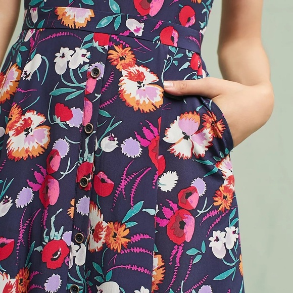 New Anthropologie Yumi Kim Isabeau Silk Dress - Picture 5 of 9